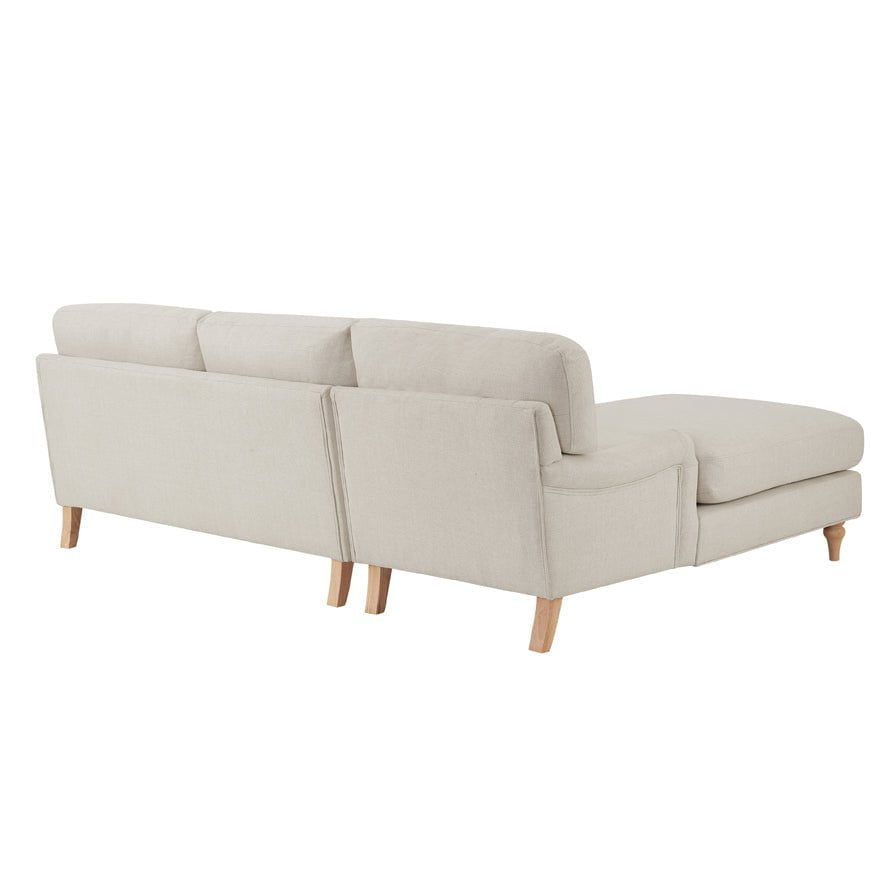 Hampshire Left Hand Chaise Sofa - Beige - DUSK