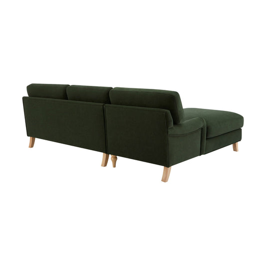 Hampshire Left Hand Chaise Sofa - Dark Olive - DUSK