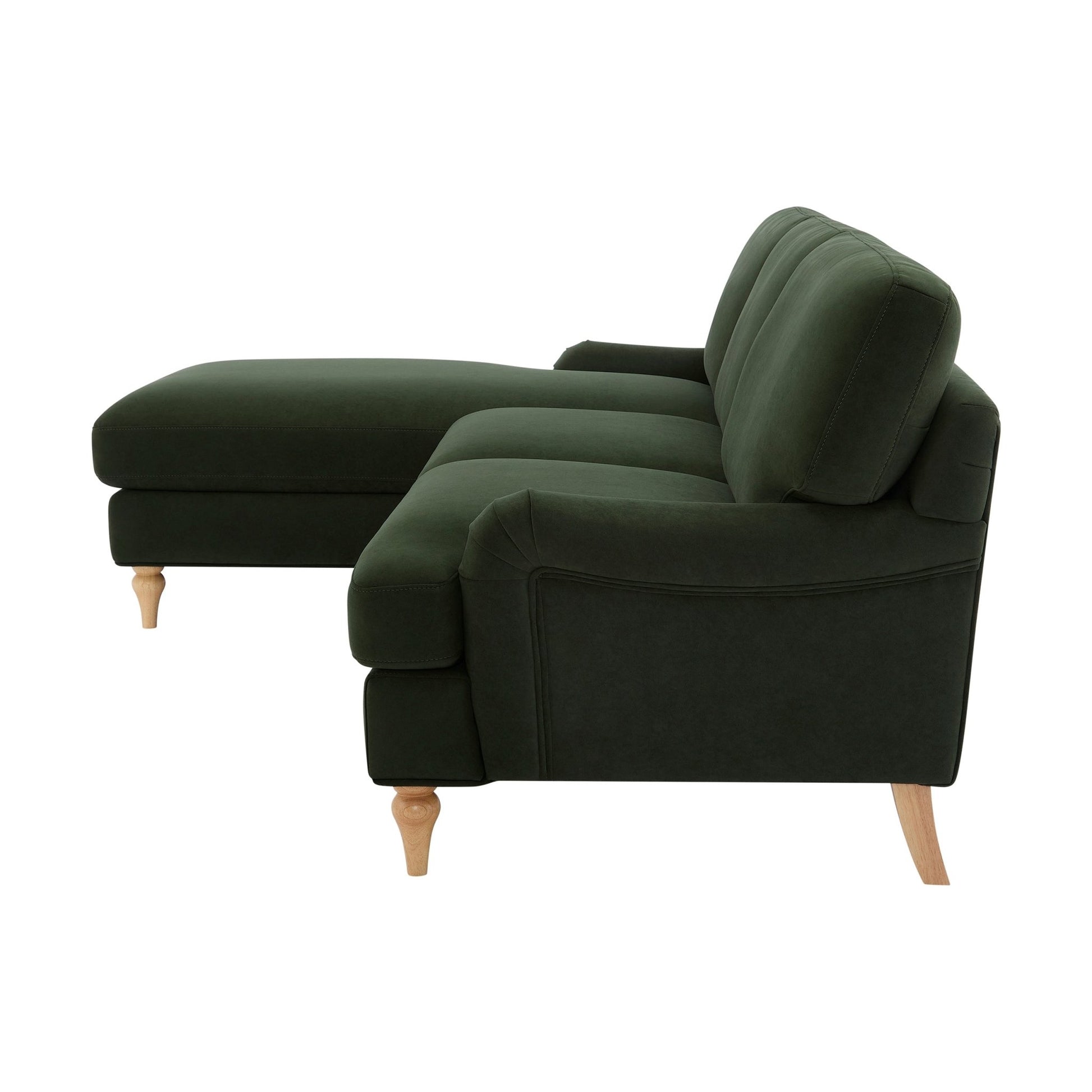 Hampshire Left Hand Chaise Sofa - Dark Olive - DUSK