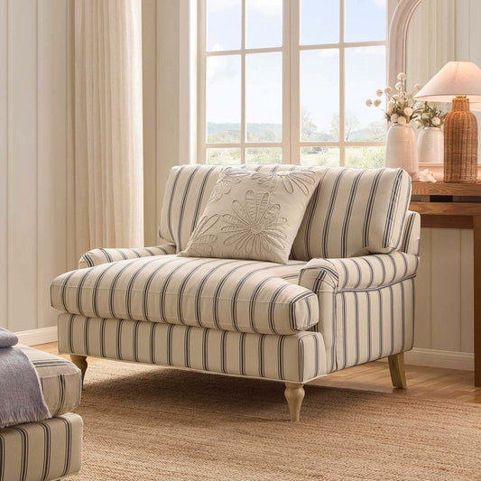 Hampshire Loveseat - Blue Stripe - DUSK