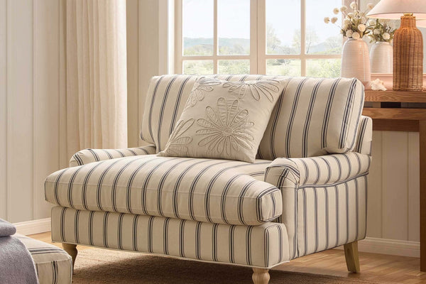 Hampshire Loveseat - Blue Stripe - DUSK