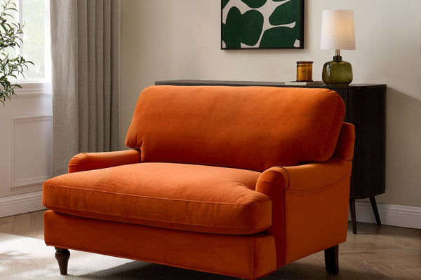 Hampshire Loveseat - Bright Orange - DUSK