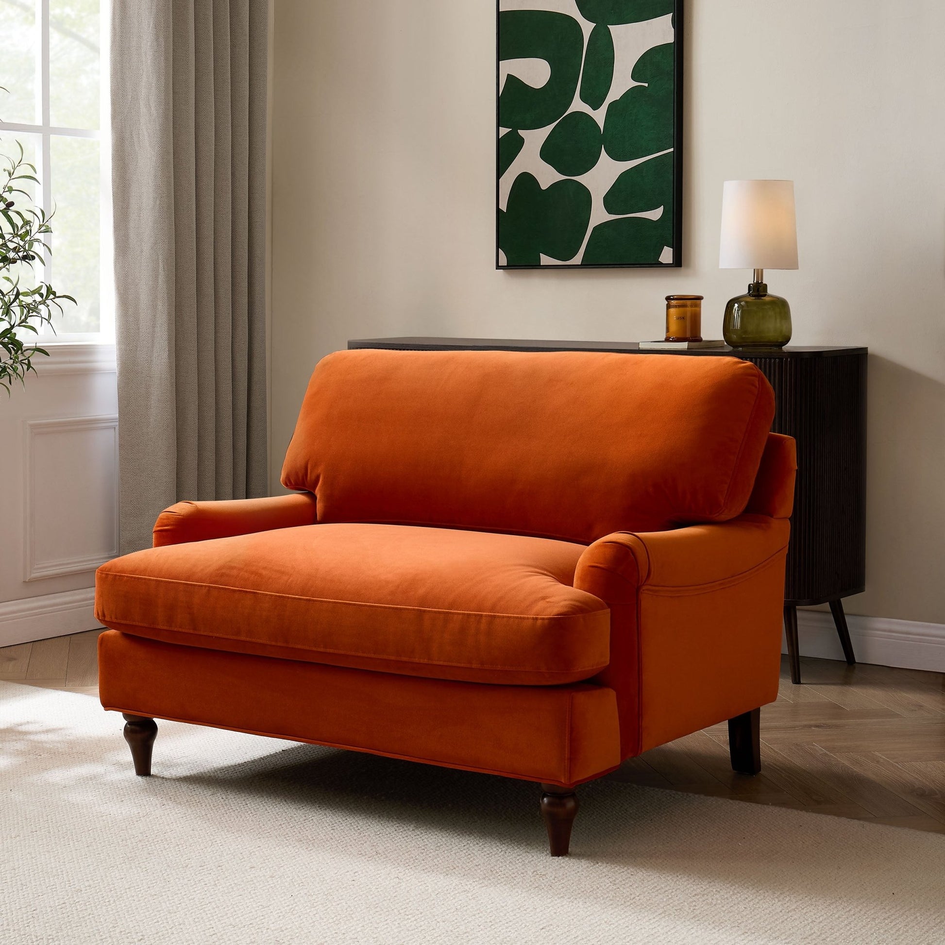 Hampshire Loveseat - Bright Orange - DUSK
