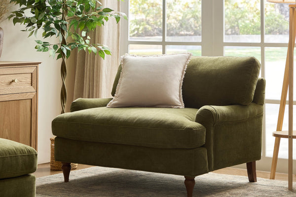 Hampshire Loveseat - Chenille Olive - DUSK