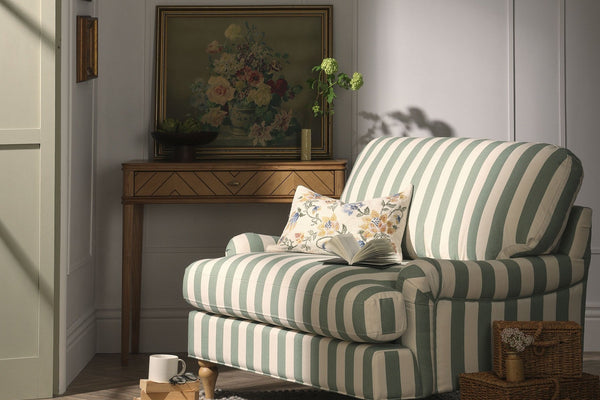 Hampshire Loveseat - Green Stripe - DUSK