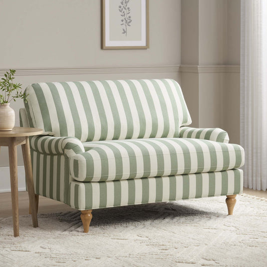 Hampshire Loveseat - Green Stripe - DUSK