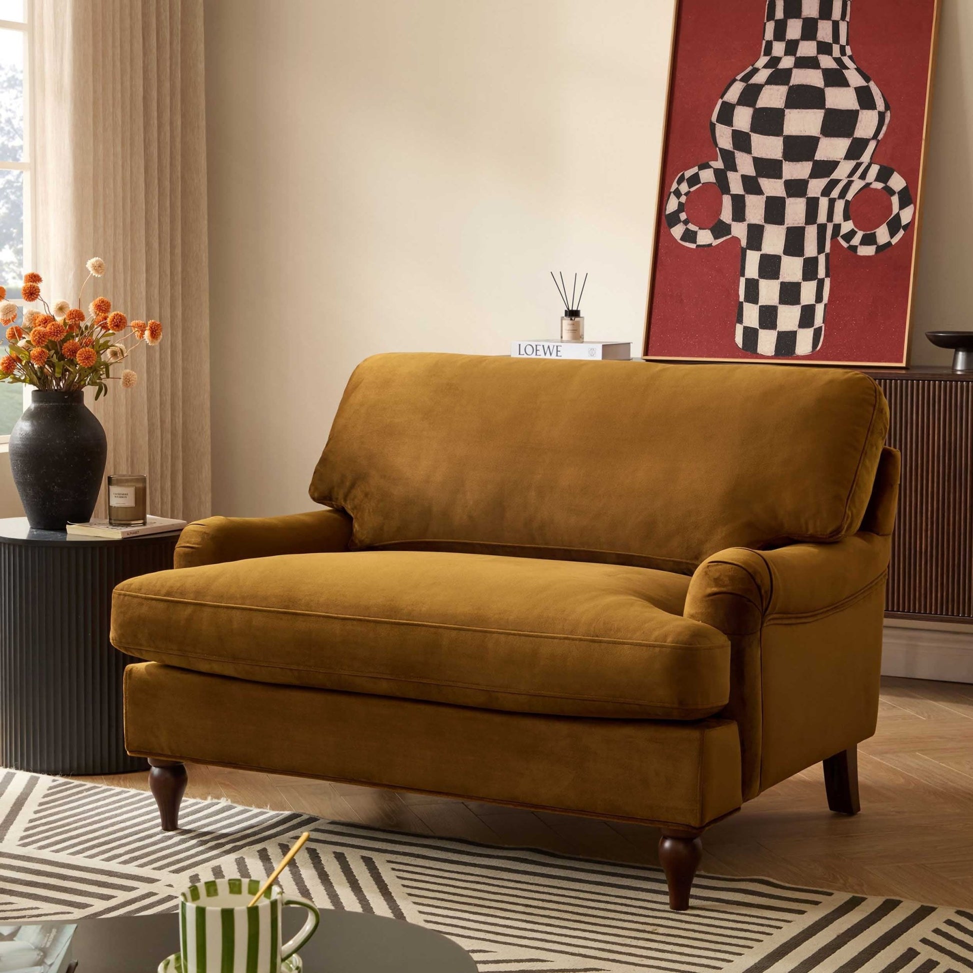 Hampshire Loveseat - Muted Gold - DUSK