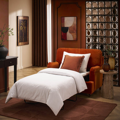 Hampshire Loveseat Sofa Bed - Bright Orange - DUSK