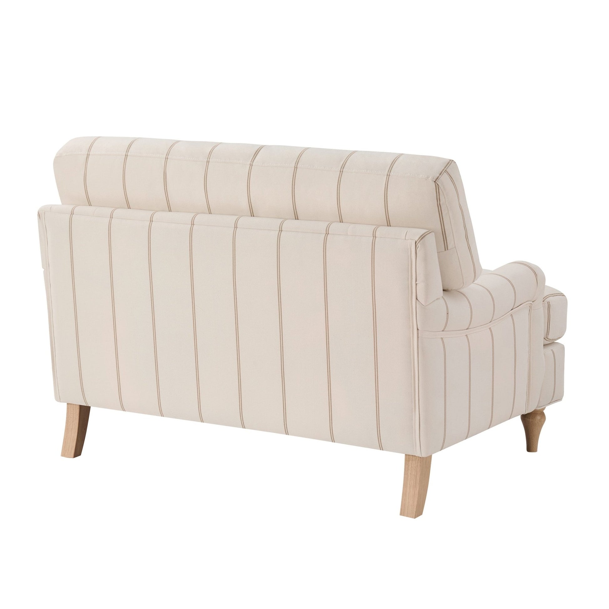 Hampshire Loveseat - Thin Natural Stripe - DUSK