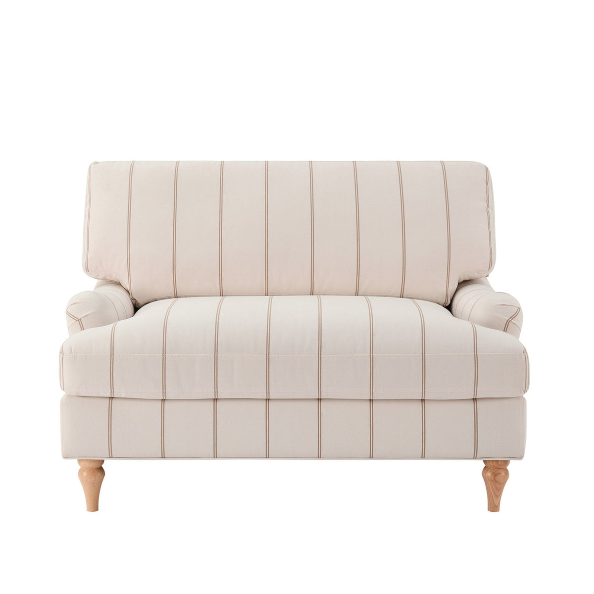 Hampshire Loveseat - Thin Natural Stripe - DUSK