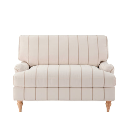 Hampshire Loveseat - Thin Natural Stripe - DUSK