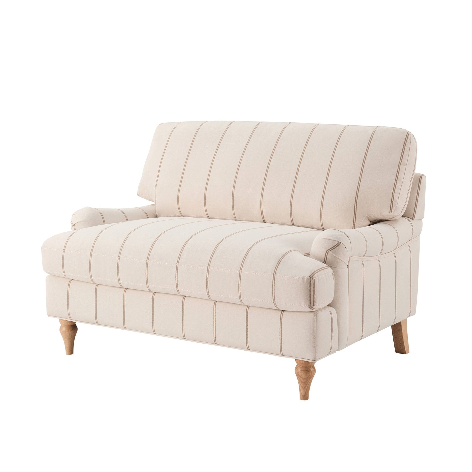 Hampshire Loveseat - Thin Natural Stripe - DUSK