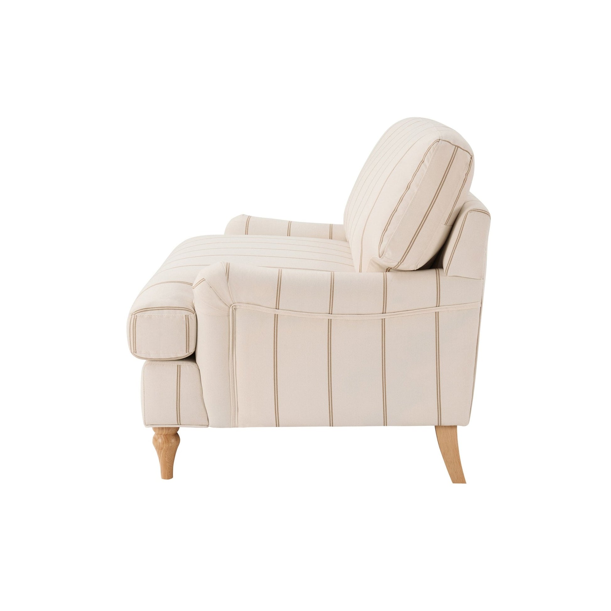Hampshire Loveseat - Thin Natural Stripe - DUSK