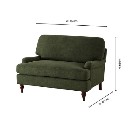 Hampshire Loveseat - Woven Pine Green - DUSK