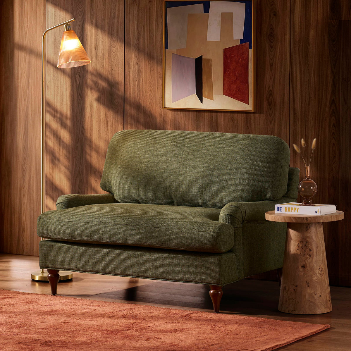 Hampshire Loveseat - Woven Pine Green - DUSK