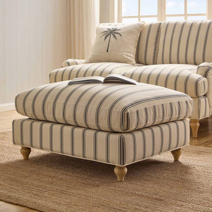 Hampshire Pouffe - Blue Stripe - DUSK