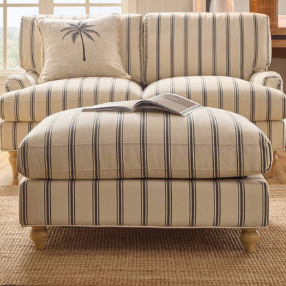Hampshire Pouffe - Blue Stripe - DUSK