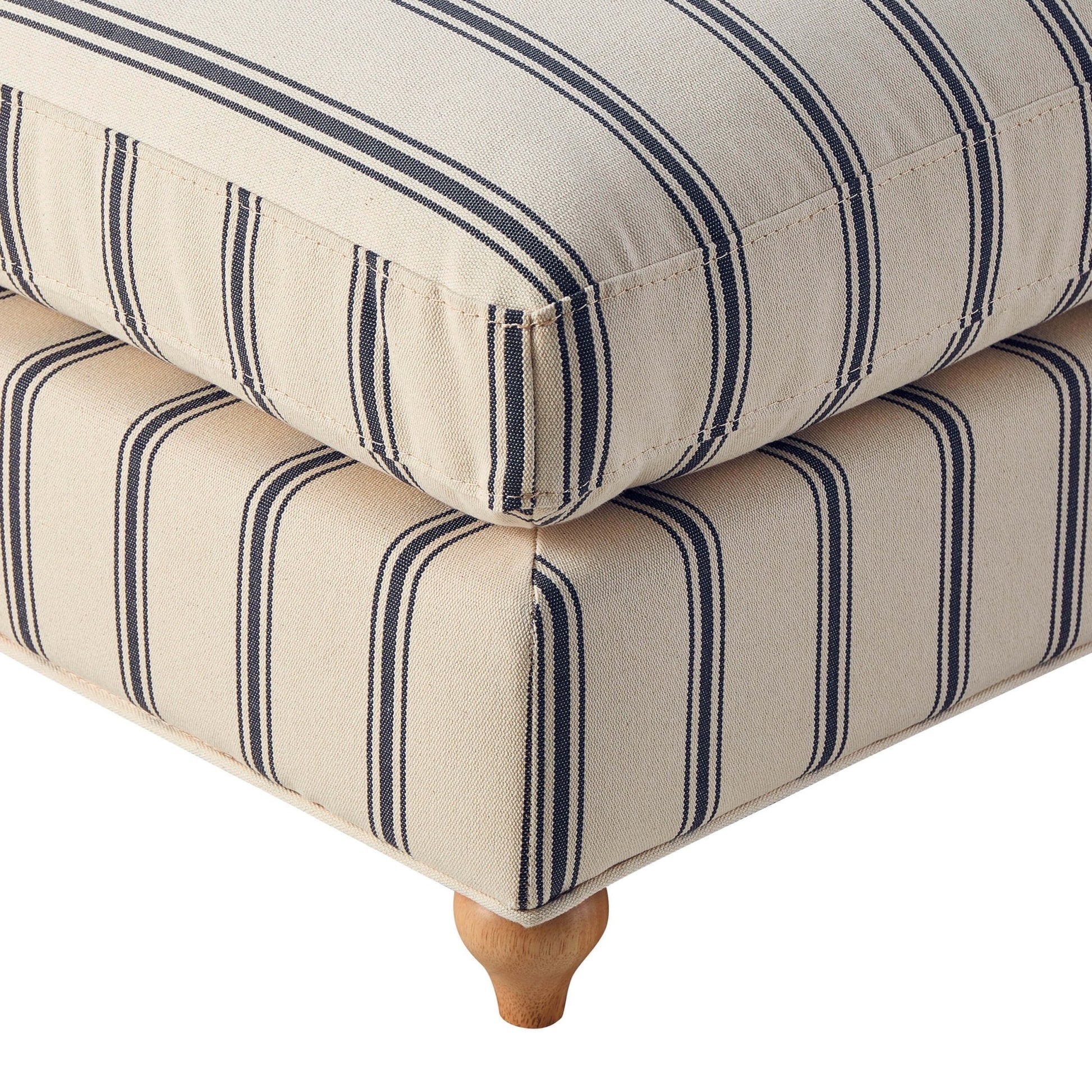 Hampshire Pouffe - Blue Stripe - DUSK