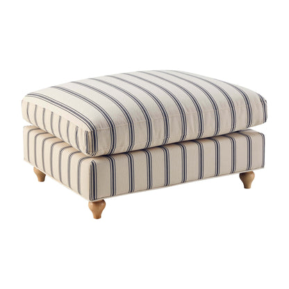 Hampshire Pouffe - Blue Stripe - DUSK
