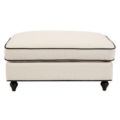 Hampshire Pouffe - Cream/Black - DUSK