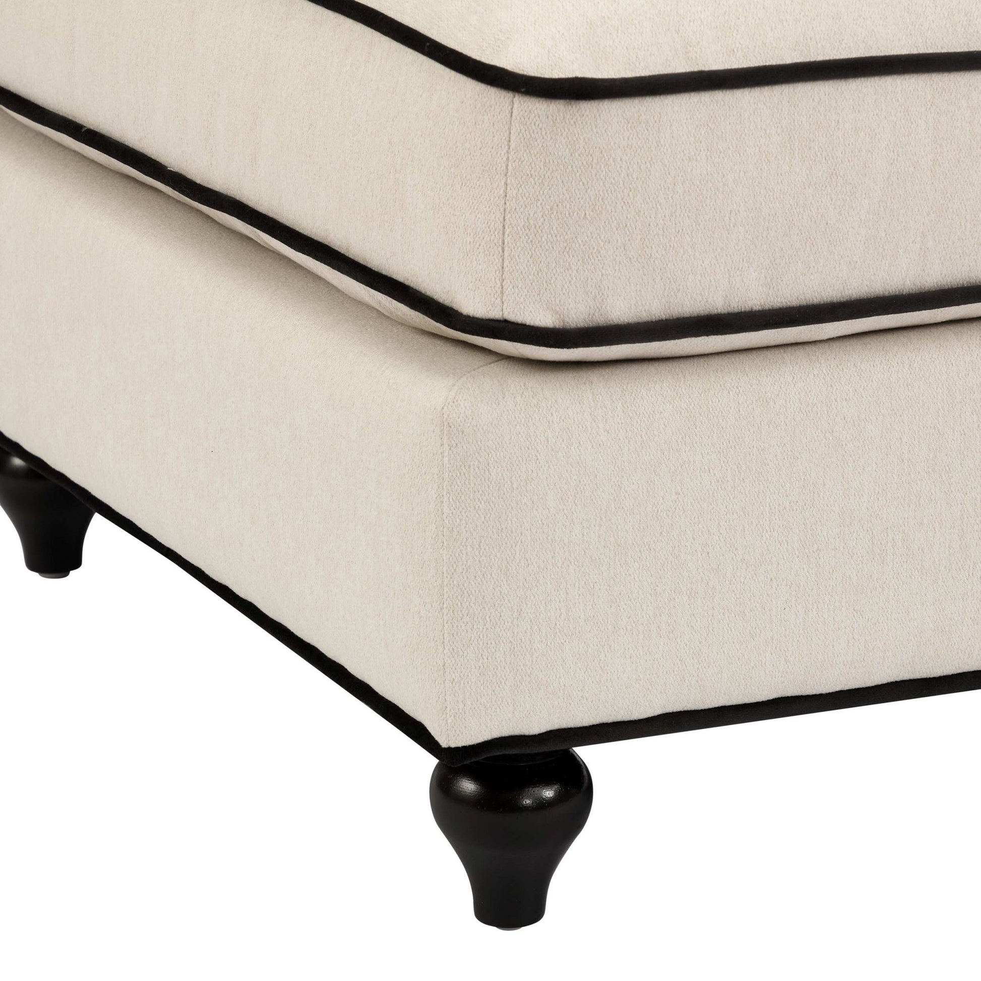 Hampshire Pouffe - Cream/Black - DUSK