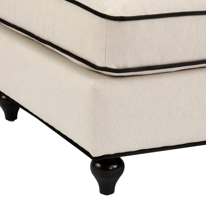 Hampshire Pouffe - Cream/Black - DUSK