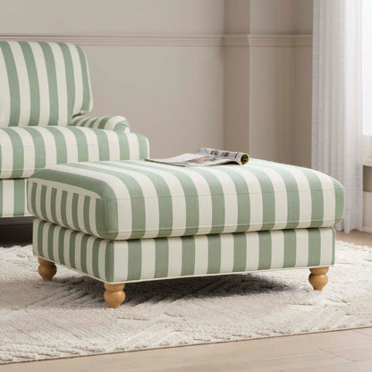 Hampshire Pouffe - Green Stripe - DUSK