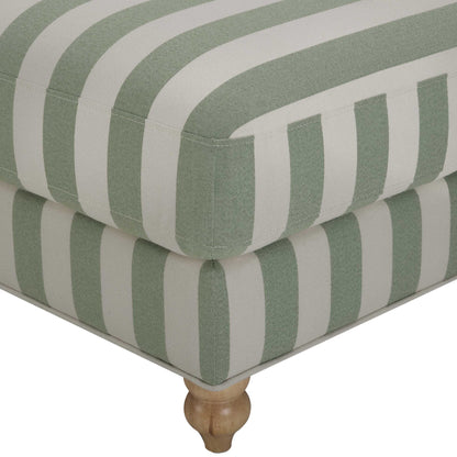 Hampshire Pouffe - Green Stripe - DUSK