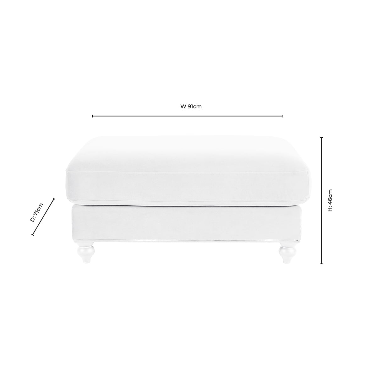 Hampshire Pouffe - Muted Gold - DUSK