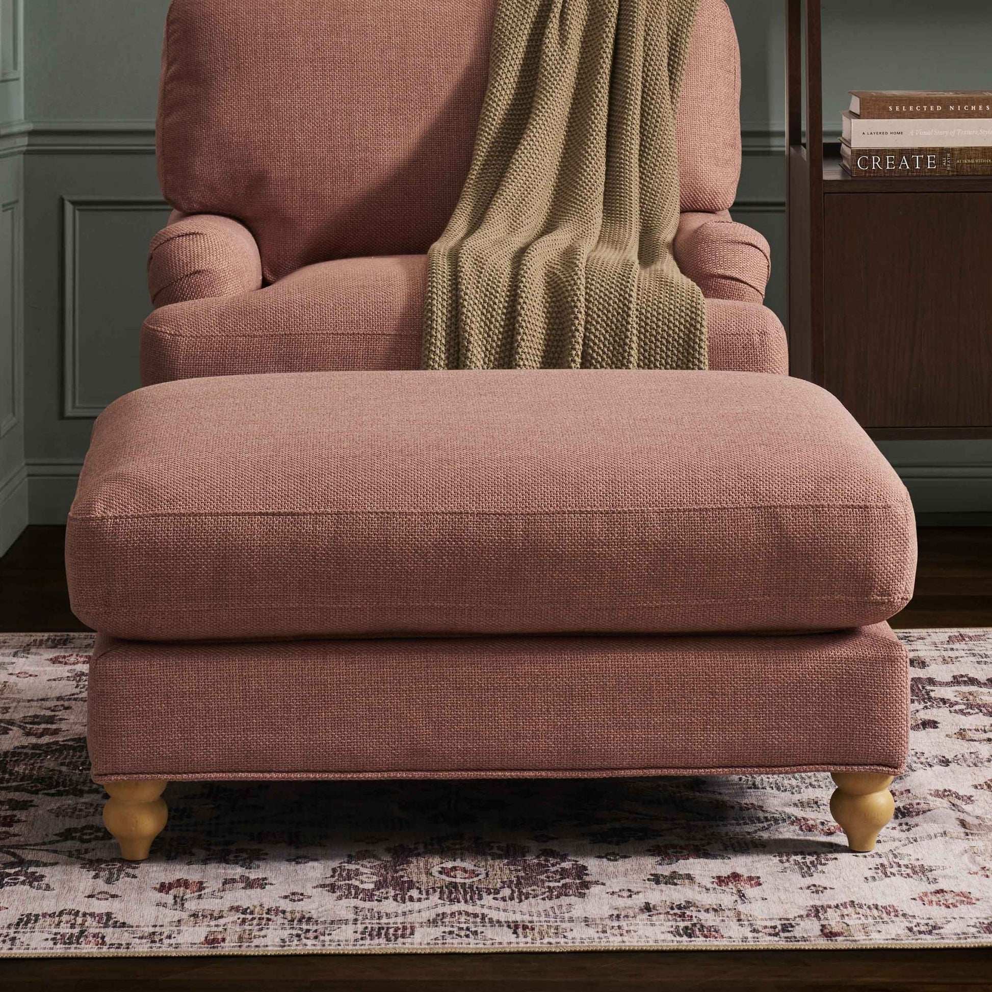 Hampshire Pouffe - Rose - DUSK