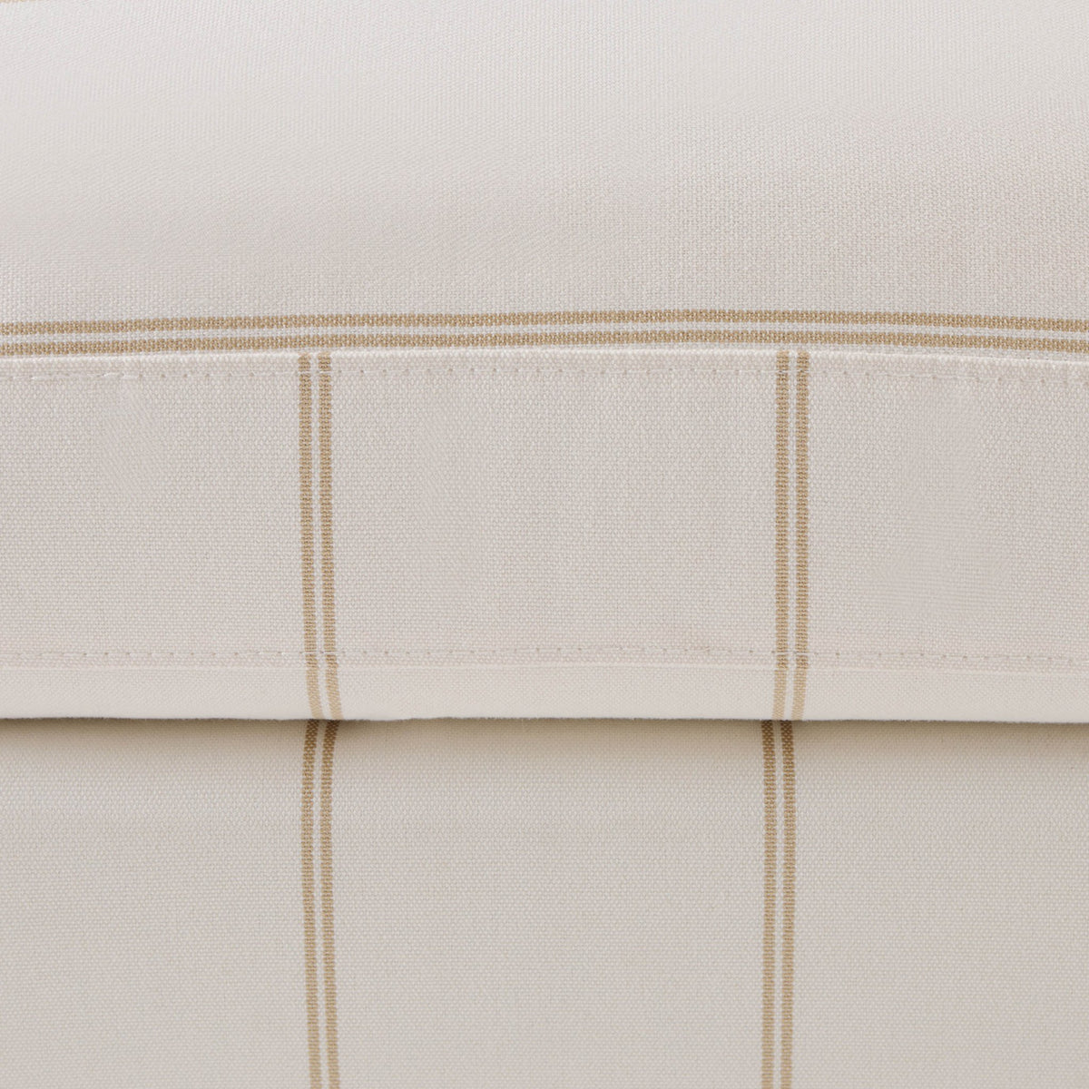 Hampshire Pouffe - Thin Natural Stripe - DUSK