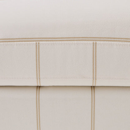 Hampshire Pouffe - Thin Natural Stripe - DUSK