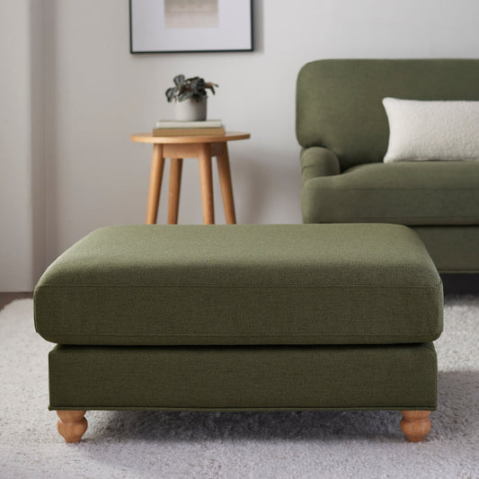 Hampshire Pouffe - Woven Green - DUSK