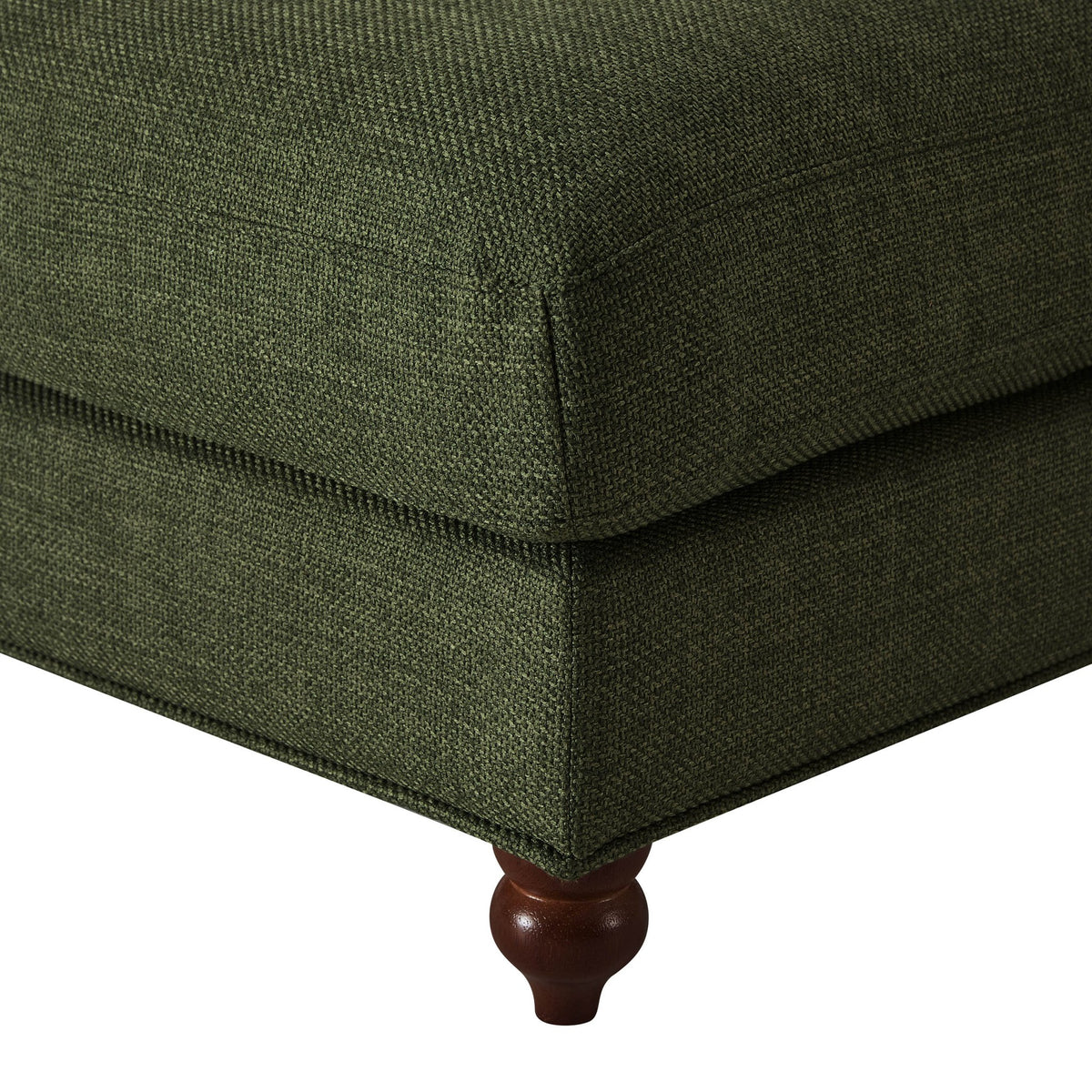 Hampshire Pouffe - Woven Pine Green - DUSK
