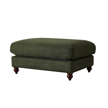Hampshire Pouffe - Woven Pine Green - DUSK