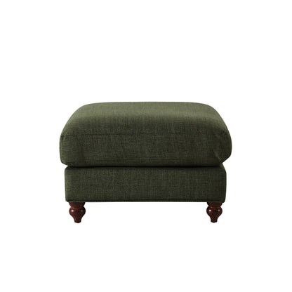 Hampshire Pouffe - Woven Pine Green - DUSK