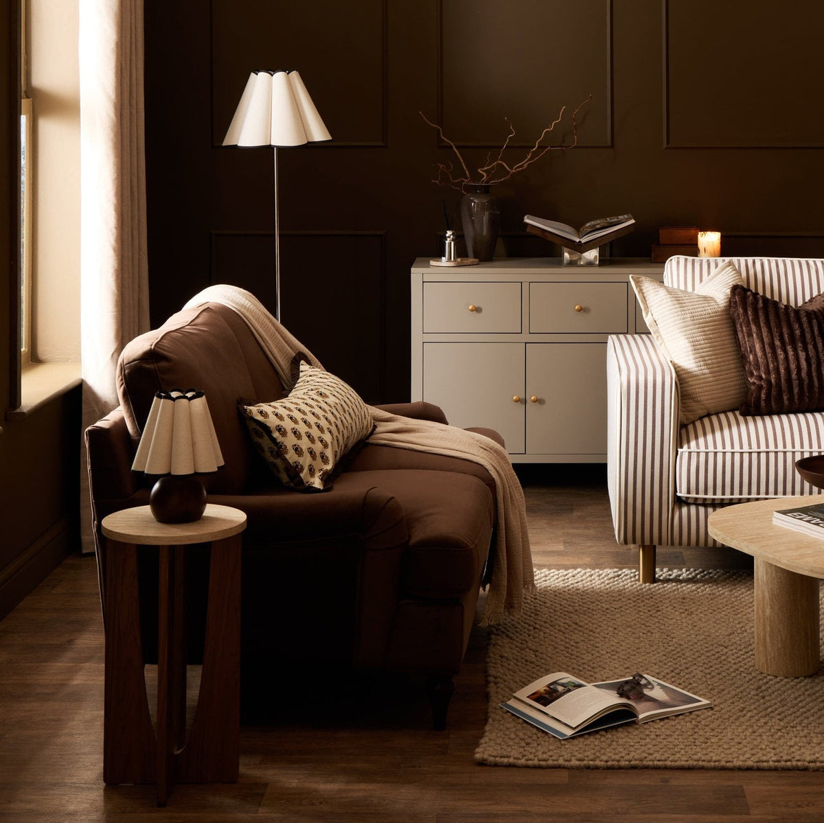 Hampshire Small 2 Seater Sofa - Cappuccino - DUSK