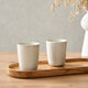 Hans Set of 2 Reactive Glaze Handless Coffee Mugs - Latte - DUSK