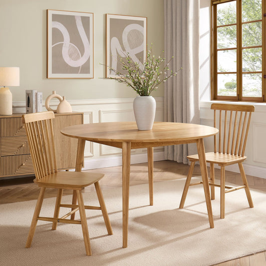 Harley Set of 2 Dining Chairs - Light Wood - DUSK