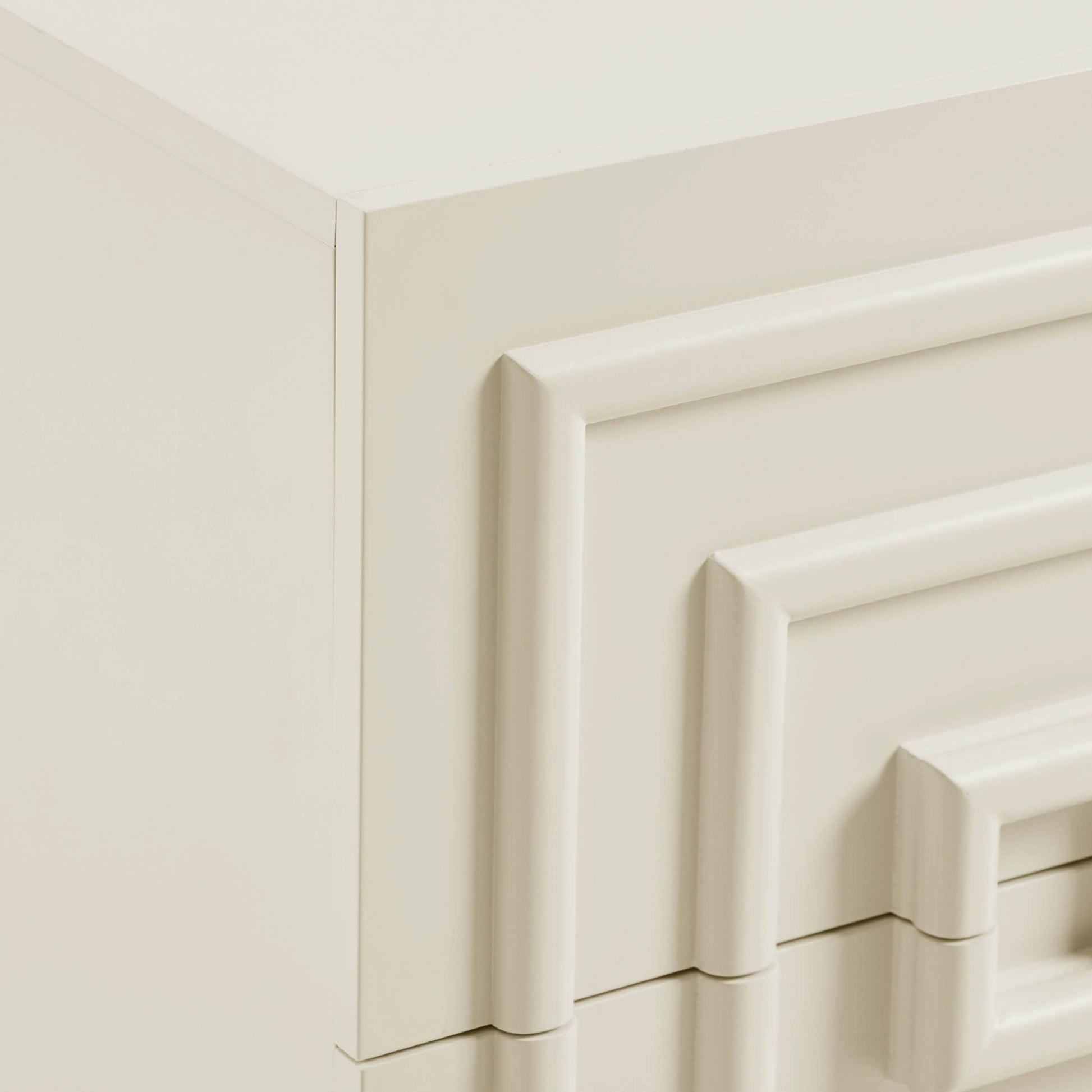 Harlow 2 Drawer Bedside Table - Cream - DUSK