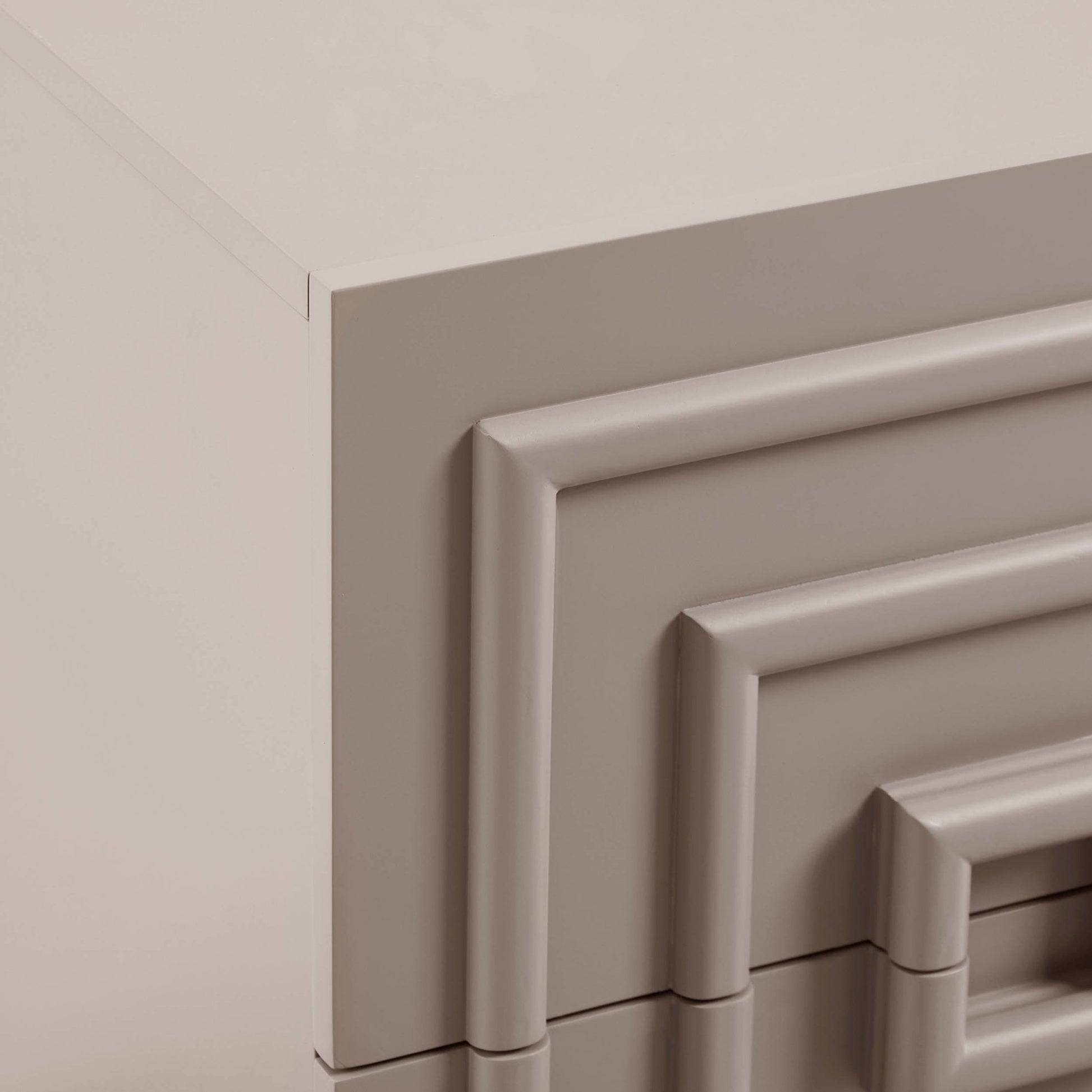 Harlow 2 Drawer Bedside Table - Taupe - DUSK