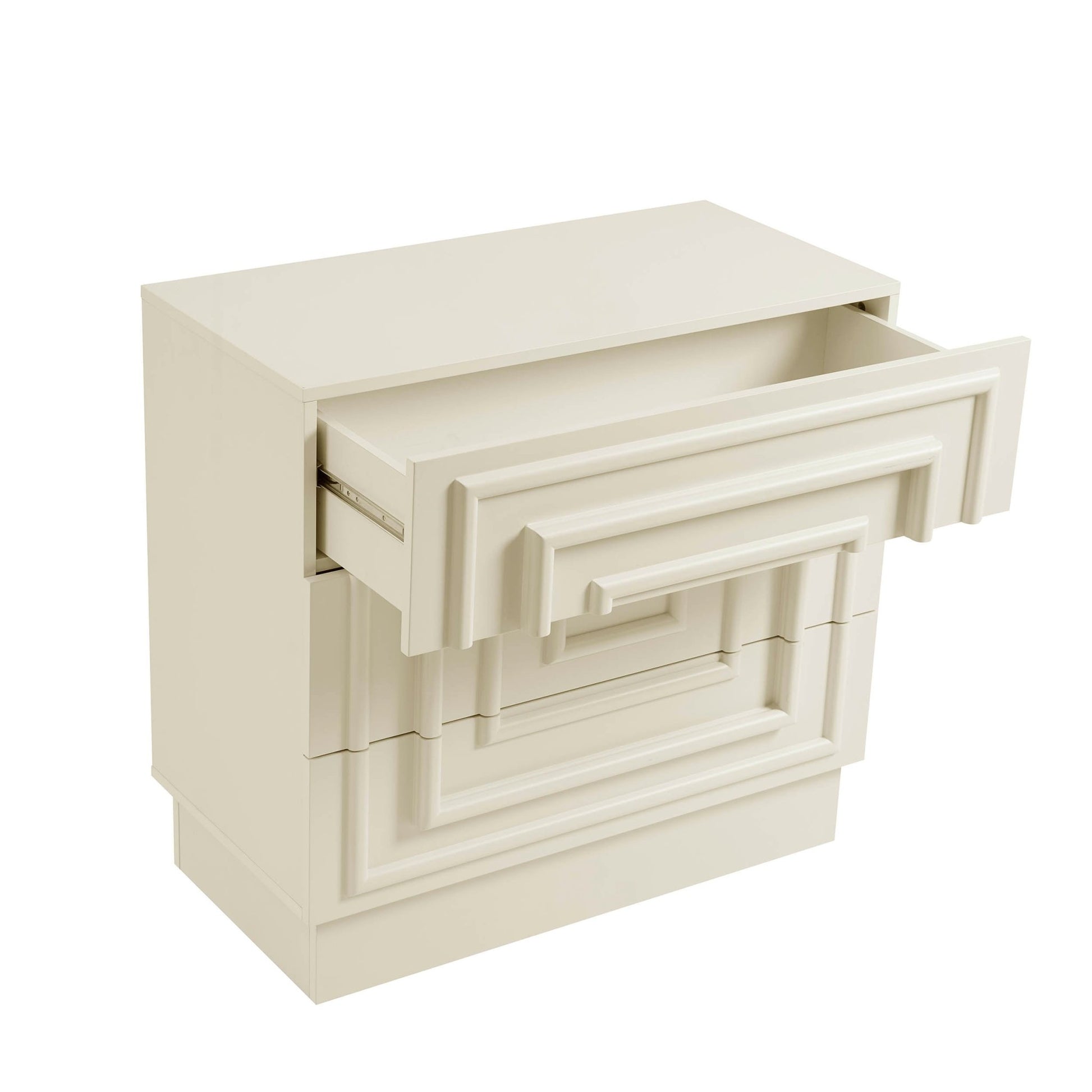 Harlow 3 Drawer Chest - Cream - DUSK