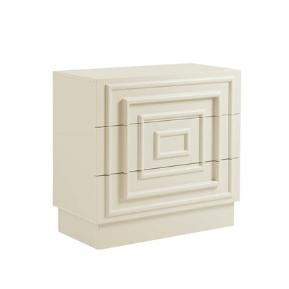 Harlow 3 Drawer Chest - Cream - DUSK