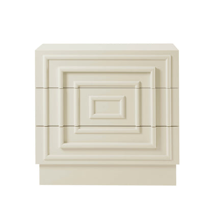 Harlow 3 Drawer Chest - Cream - DUSK