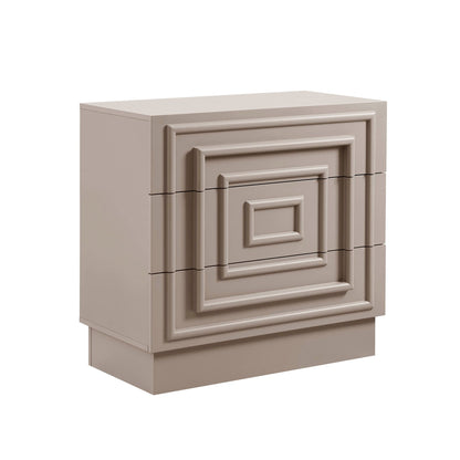 Harlow 3 Drawer Chest - Taupe - DUSK