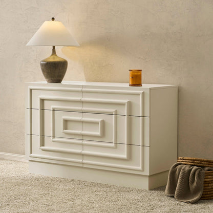 Harlow 6 Drawer Chest - Cream - DUSK