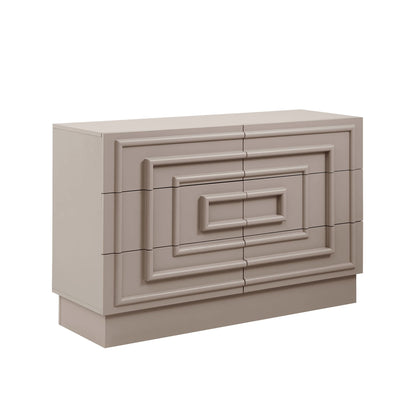 Harlow 6 Drawer Chest - Taupe - DUSK