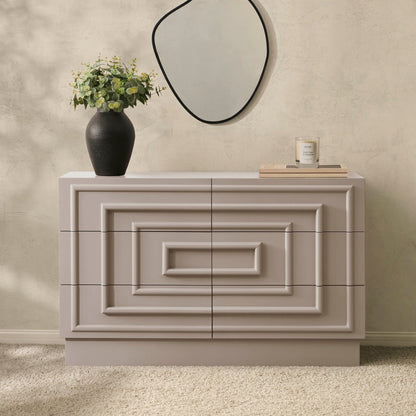 Harlow 6 Drawer Chest - Taupe - DUSK