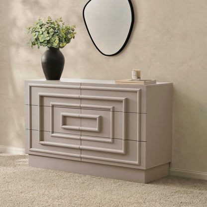 Harlow 6 Drawer Chest - Taupe - DUSK