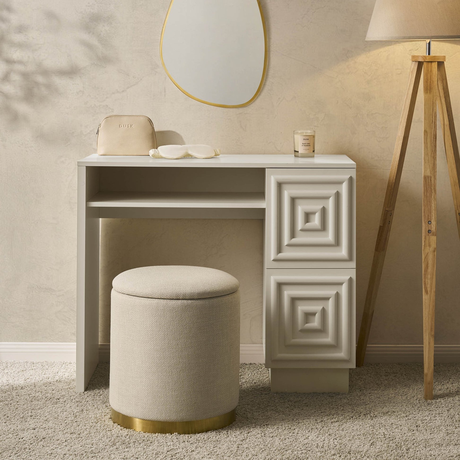 Harlow Dressing Table - Cream - DUSK
